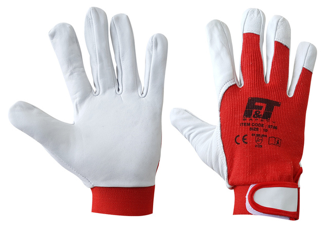 LEATHER GLOVES WITH VELCRO F&T 0786
